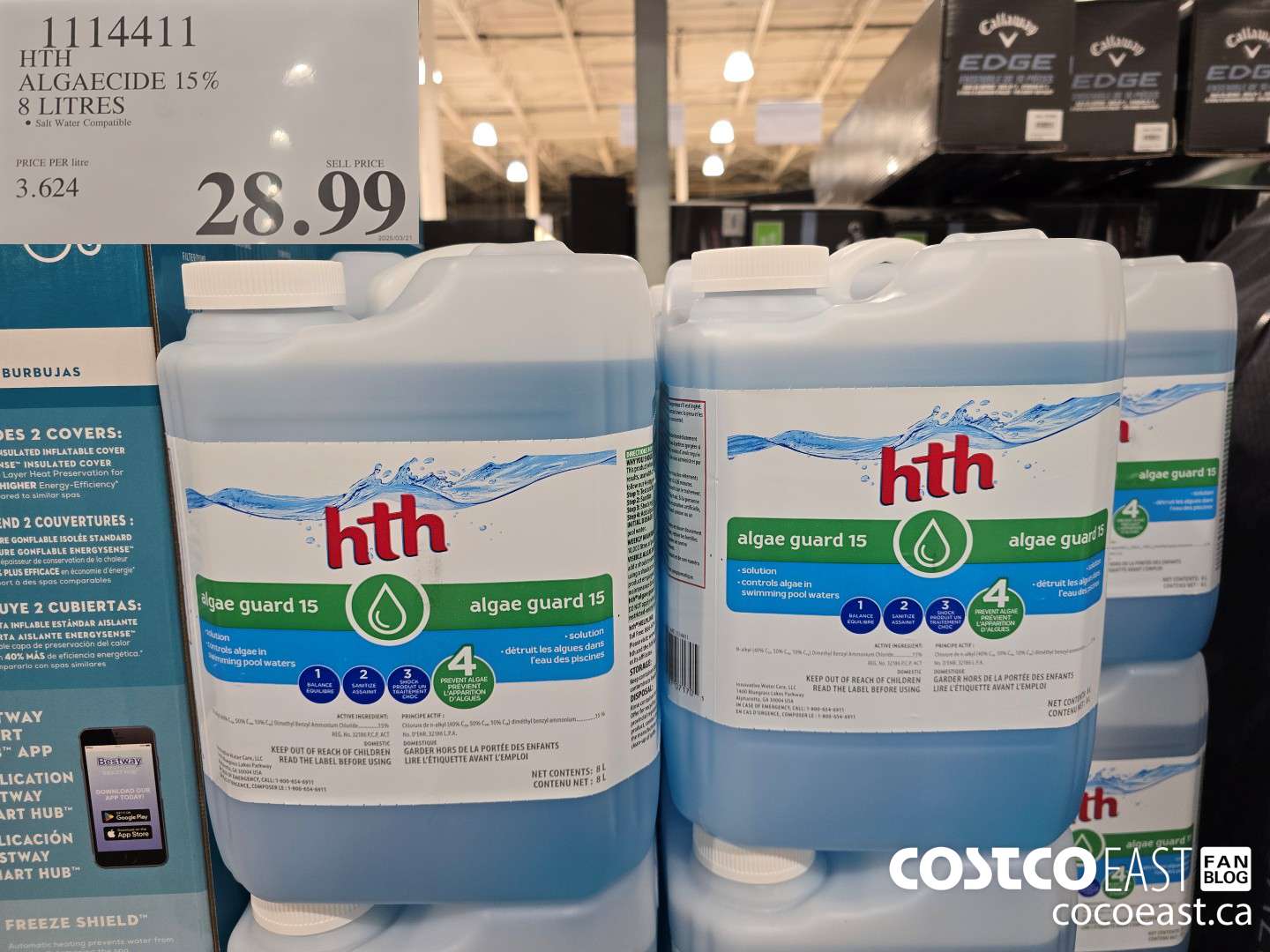 1114411 HTH ALGAECIDE 15 % 8 LITRES $28.99