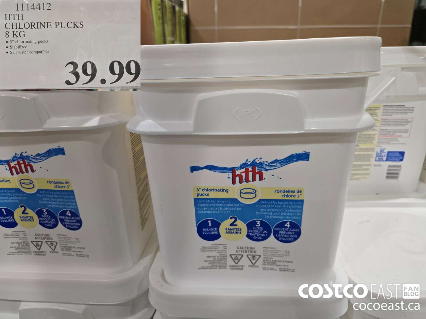 1114412 HTH CHLORINE PUCKS 8 KG $39.99