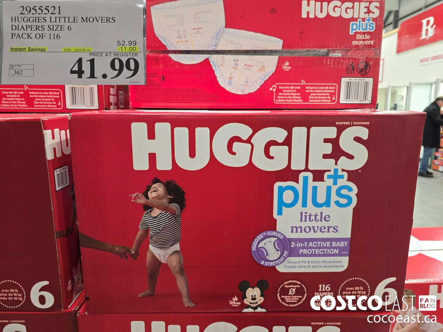 2955521 HUGGIES LITTLE MOVERS DIAPERS SIZE 6 PACK OF 116 ($11.00 INSTANT SAVINGS EXPIRES ON 2025-03-16) $41.99