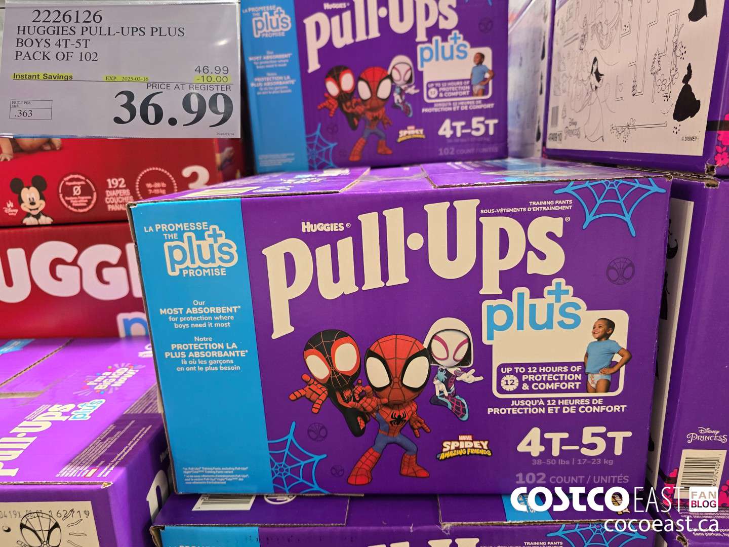 2226126 HUGGIES PULL-UPS PLUS BOYS 4T-5T PACK OF 102 ($10.00 INSTANT SAVINGS EXPIRES ON 2025-03-16) $36.99
