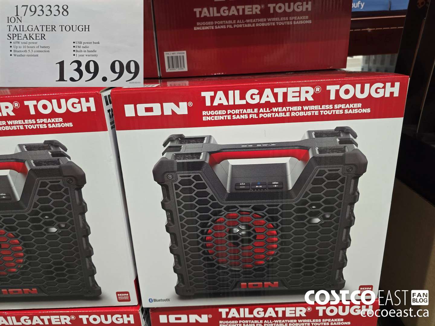 1793338 ION TAILGATER TOUGH SPEAKER $139.99