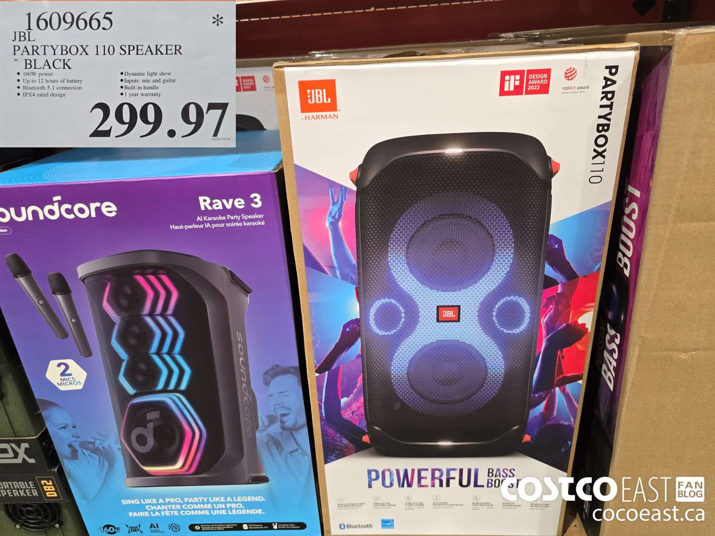 1609665 JBL PARTYBOX 110 SPEAKER BLACK $299.97