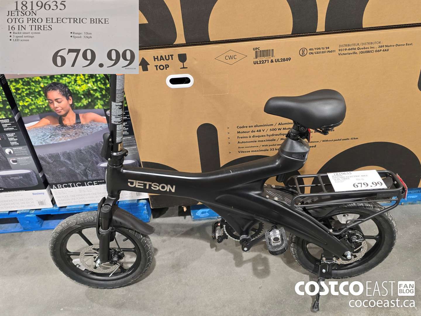 1819635 JETSON OTG PRO ELECTRIC BIKE 16 IN TIRES $679.99
