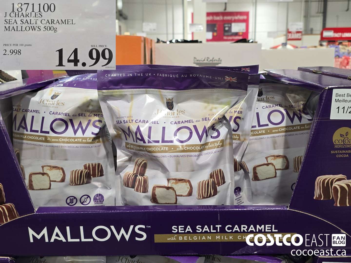 1871100 J CHARLES SEA SALT CARAMEL MALLOWS 500g $14.99