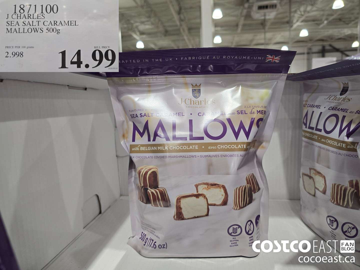 1871100 J CHARLES SEA SALT CARAMEL MALLOWS 500g $14.99