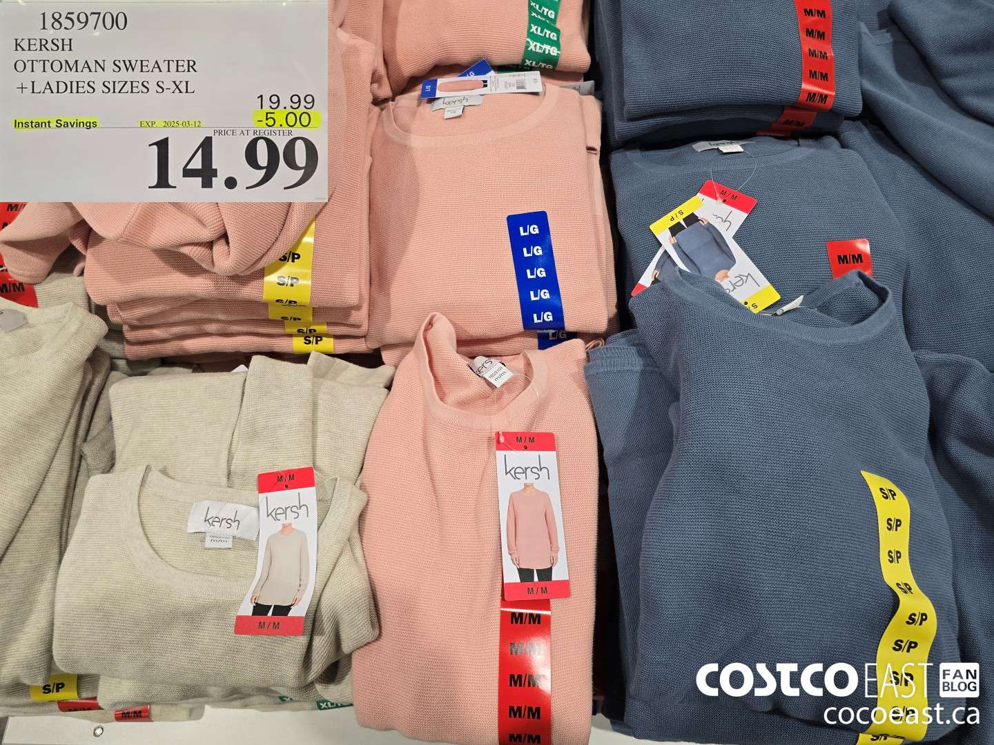 1859700 KERSH OTTOMAN SWEATER + LADIES SIZES S-XL ($5.00 INSTANT SAVINGS EXPIRES ON 2025-03-12) $14.99