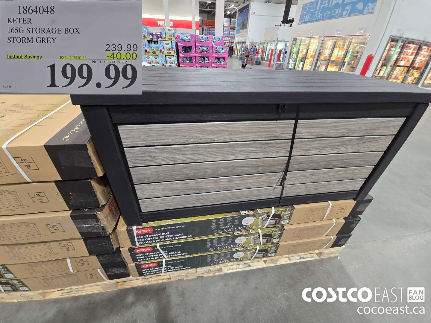 1864048 KETER 165G STORAGE BOX STORM GREY ($40.00 INSTANT SAVINGS EXPIRES ON 2025-03-16) $199.99