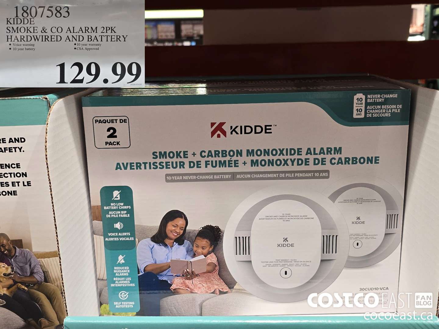 1807583 KIDDE SMOKE & CO ALARM 2PK HARDWIRED AND BATTERY $129.99