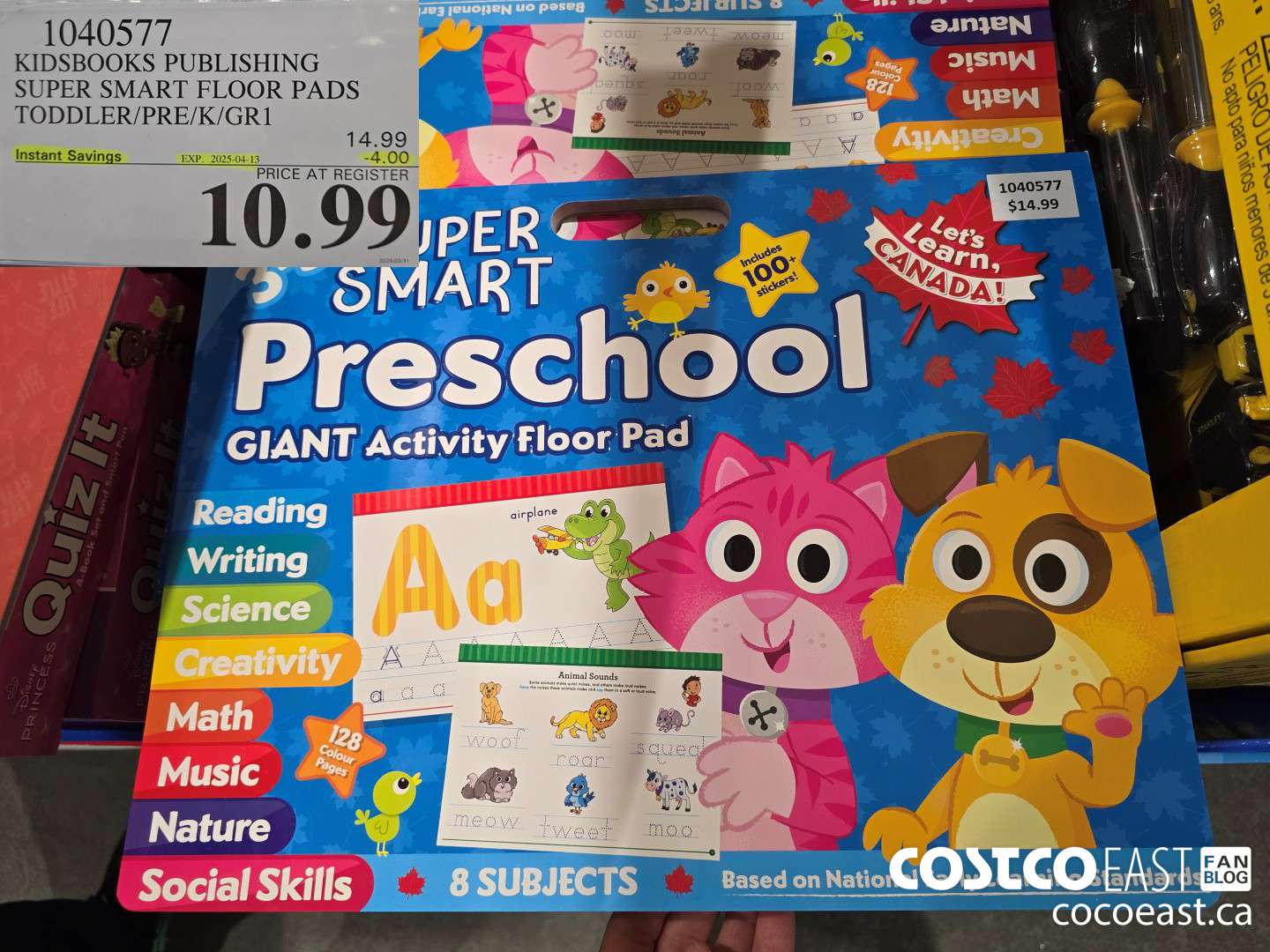1040577 KIDSBOOKS PUBLISHING SUPER SMART FLOOR PADS TODDLER/PRE/K/GR1 ($4.00 INSTANT SAVINGS EXPIRES ON 2025-04-13) $10.99