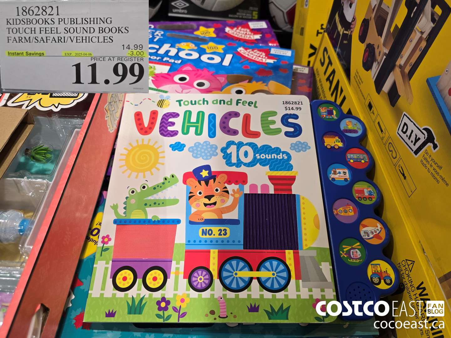 1862821 KIDSBOOKS PUBLISHING TOUCH FEEL SOUND BOOKS FARM/SAFARI/VEHICLES ($3.00 INSTANT SAVINGS EXPIRES ON 2025-04-06) $11.99