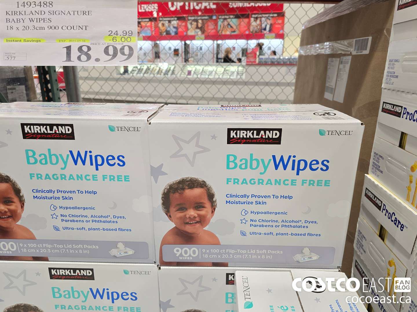 1493488 KIRKLAND SIGNATURE BABY WIPES 18 X 20.3CM 900 COUNT ($6.00 INSTANT SAVINGS EXPIRES ON 2025-03-16) $18.99