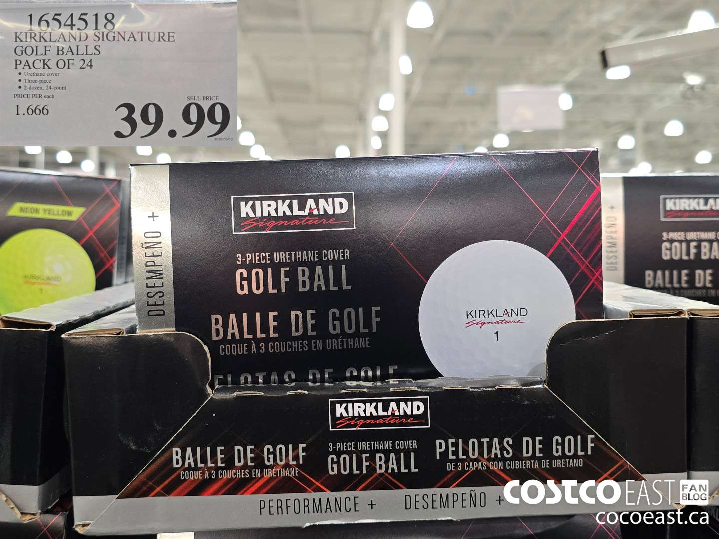 1654518 KIRKLAND SIGNATURE GOLF BALLS V3.0 PACK OF 24 $39.99