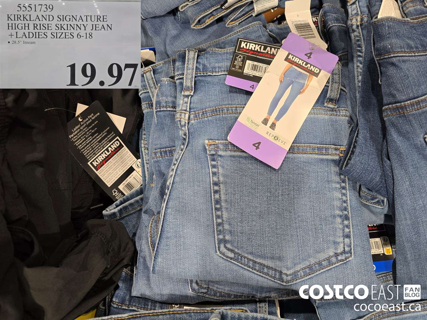 5551739 KIRKLAND SIGNATURE HIGH RISE SKINNY JEAN + LADIES SIZES 6-18 $19.97