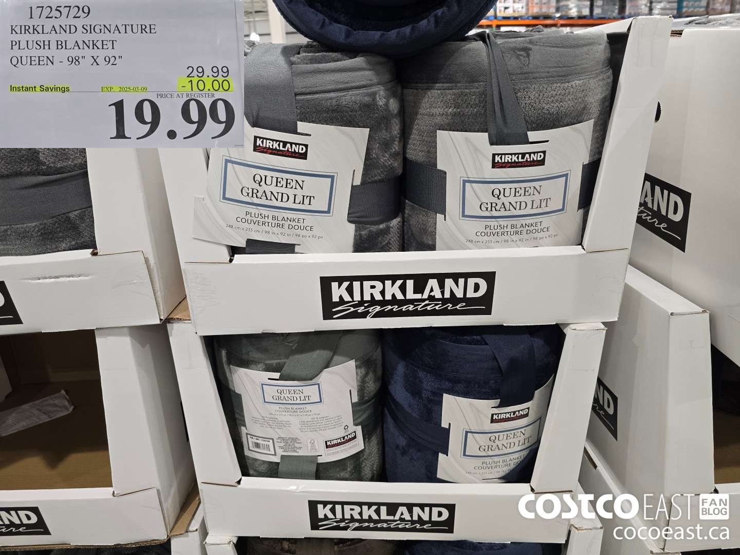 1725729 KIRKLAND SIGNATURE PLUSH BLANKET QUEEN - 98