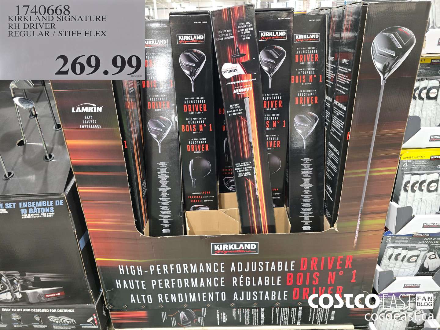 1740668 KIRKLAND SIGNATURE RH DRIVER REGULAR / STIFF FLEX $269.99