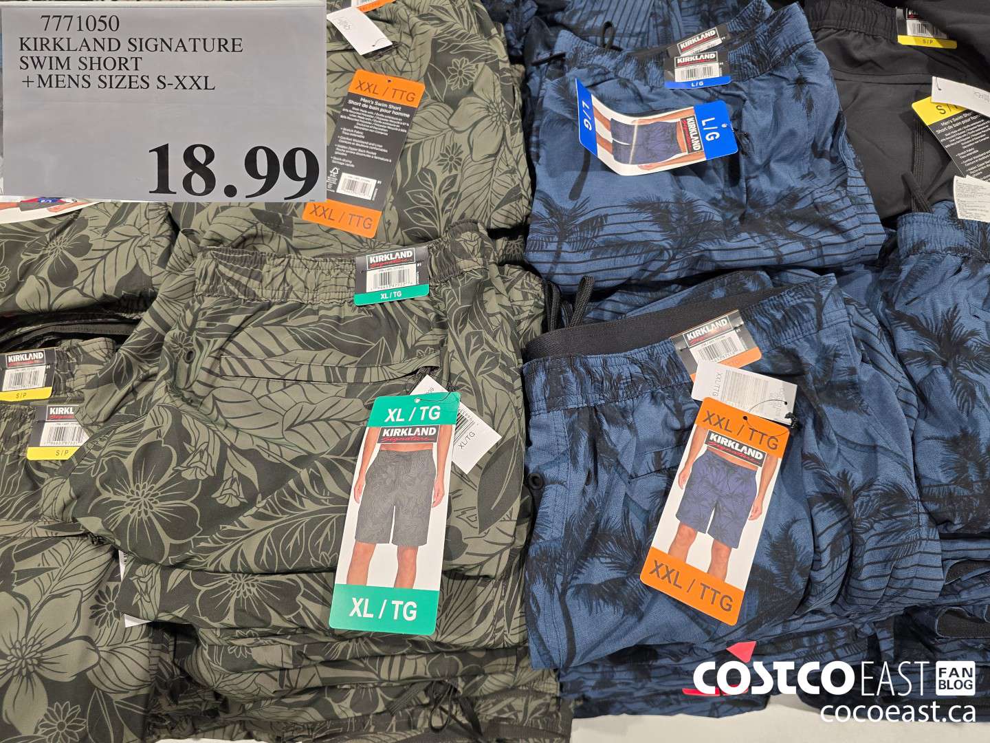 7771050 KIRKLAND SIGNATURE SWIM SHORT +MENS SIZES S-XXL $18.99