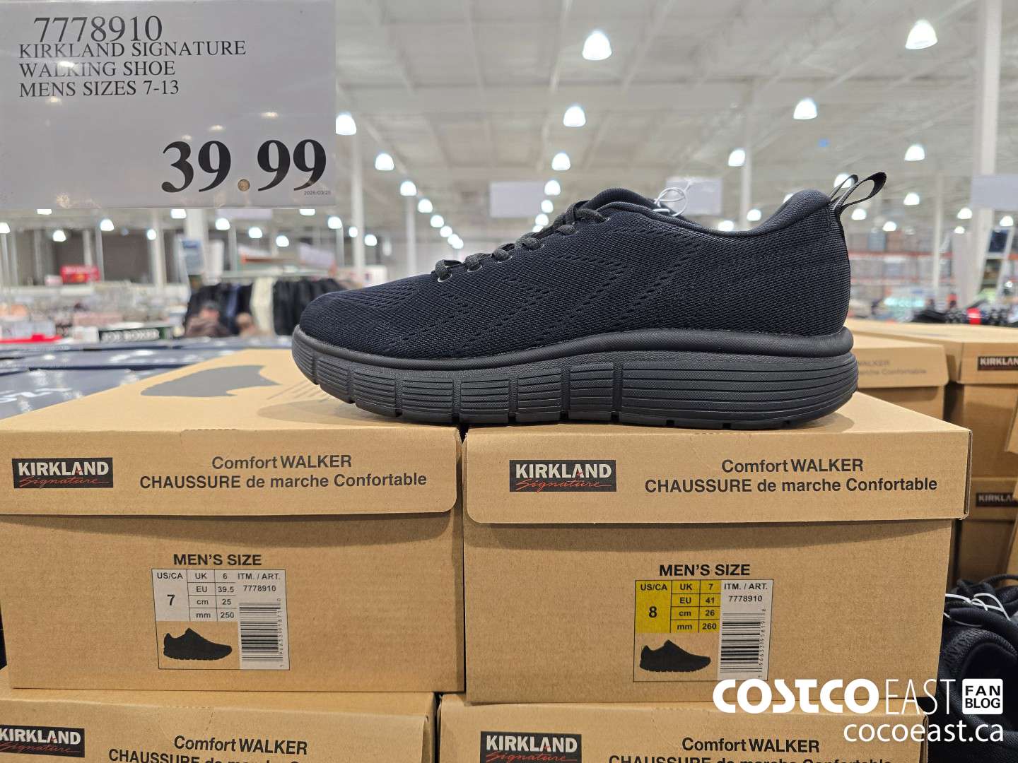 7778910 KIRKLAND SIGNATURE WALKING SHOE MENS SIZES 7-13 $39.99