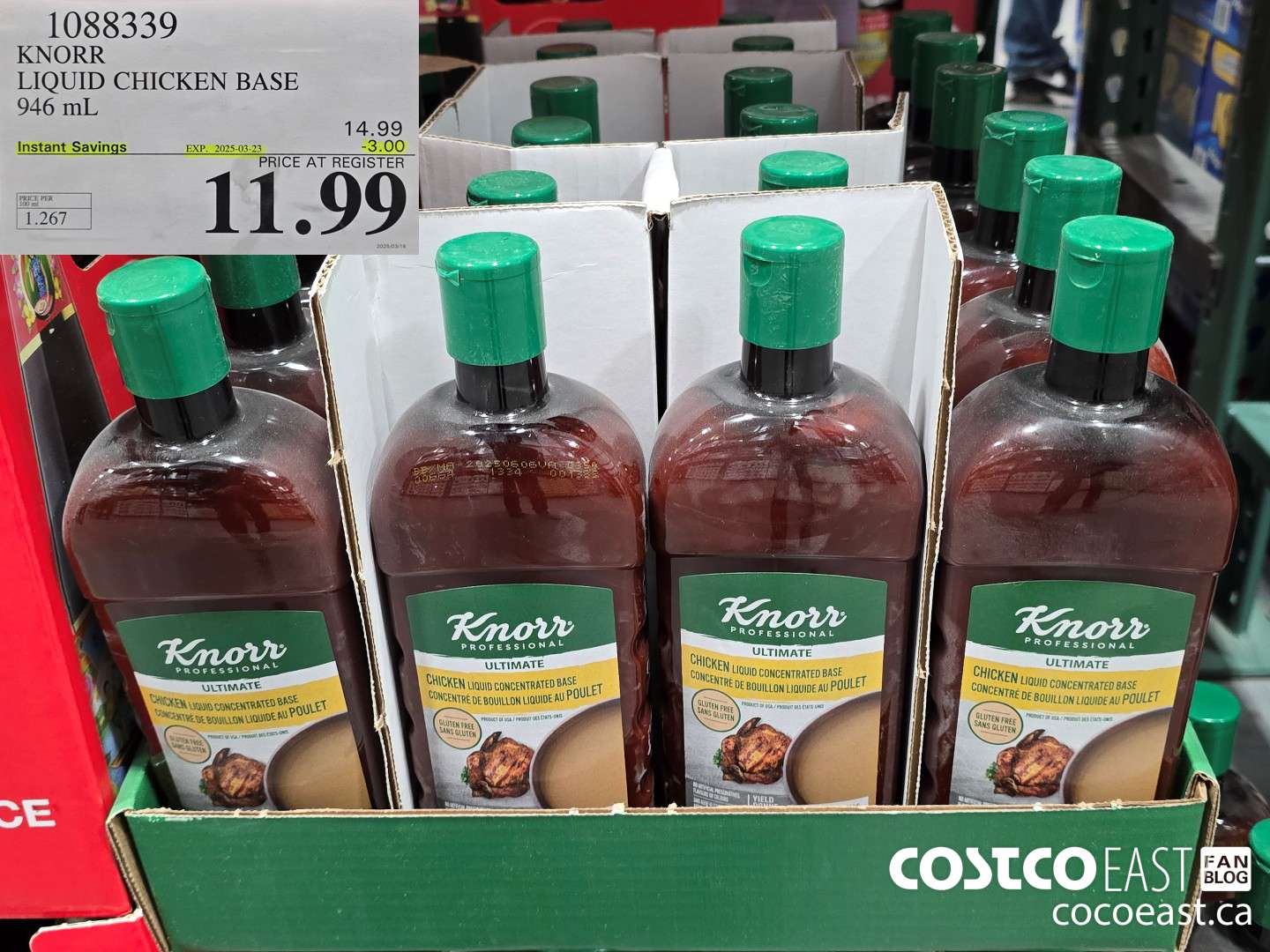 1088339 KNORR LIQUID CHICKEN BASE 946 mL ($3.00 INSTANT SAVINGS EXPIRES ON 2025-03-23) $11.99