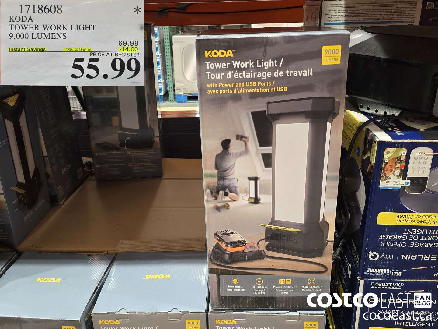 1718608 KODA TOWER WORK LIGHT 9,000 LUMENS ($14.00 INSTANT SAVINGS EXPIRES ON 2025-03-16) $55.99