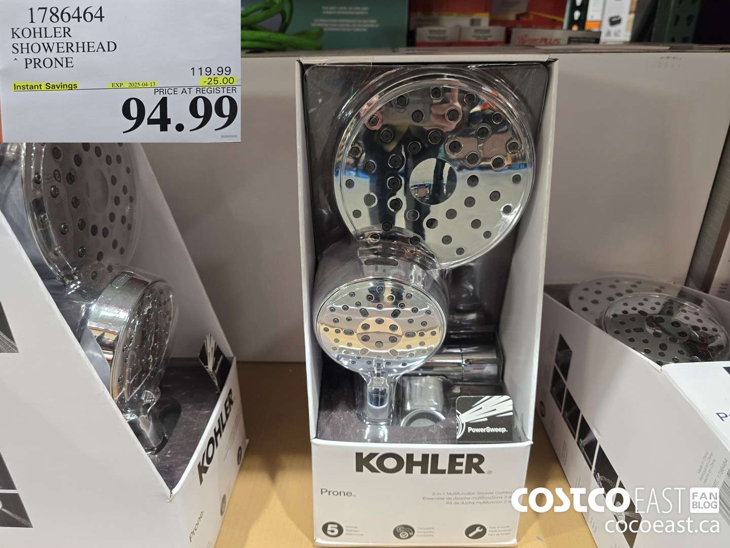 1786464 KOHLER SHOWERHEAD PRONE ($25.00 INSTANT SAVINGS EXPIRES ON 2025-04-13) $94.99