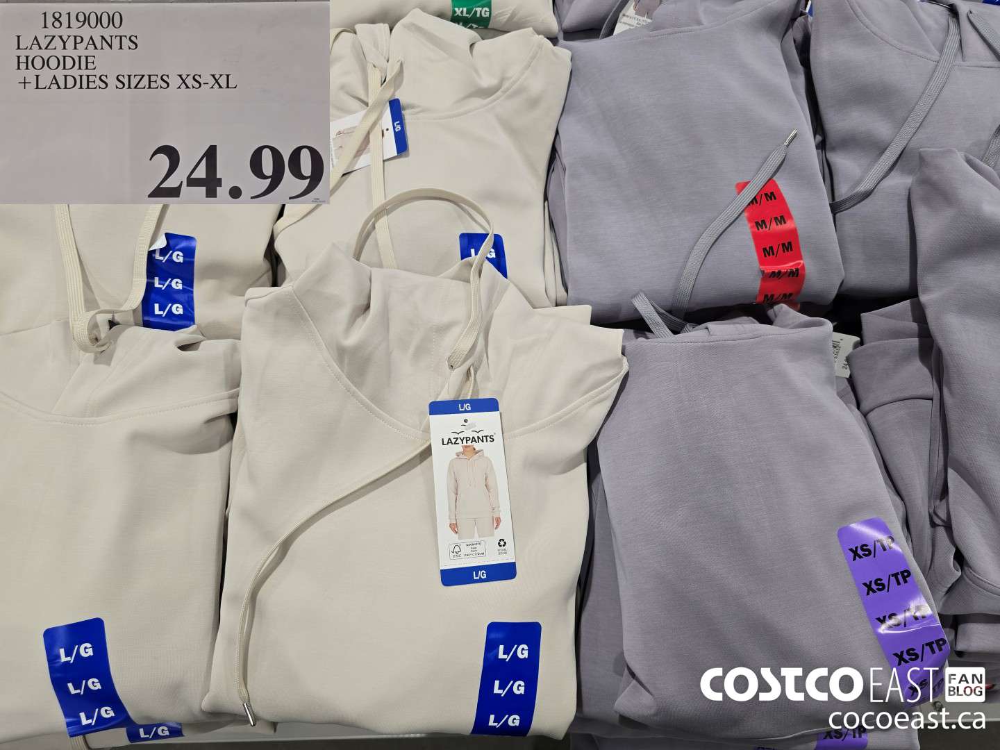 1819000 LAZYPANTS HOODIE + LADIES SIZES XS-XL $24.99