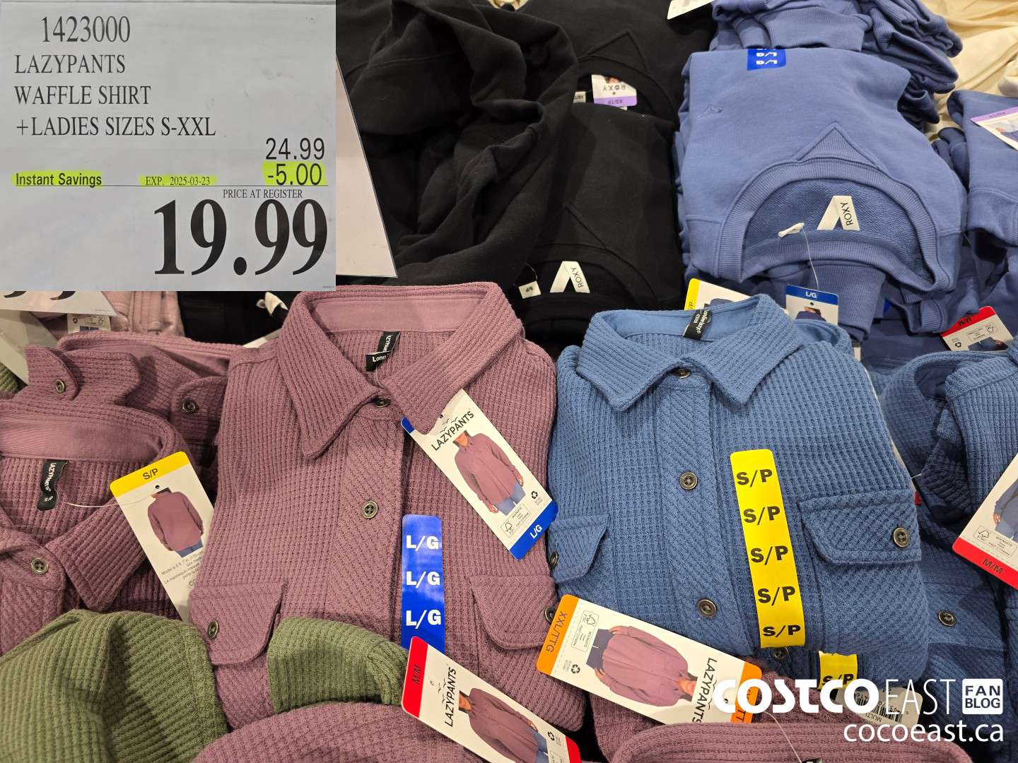 1423000 LAZYPANTS WAFFLE SHIRT +LADIES SIZES S-XXL ($5.00 INSTANT SAVINGS EXPIRES ON 2025-03-23) $19.99