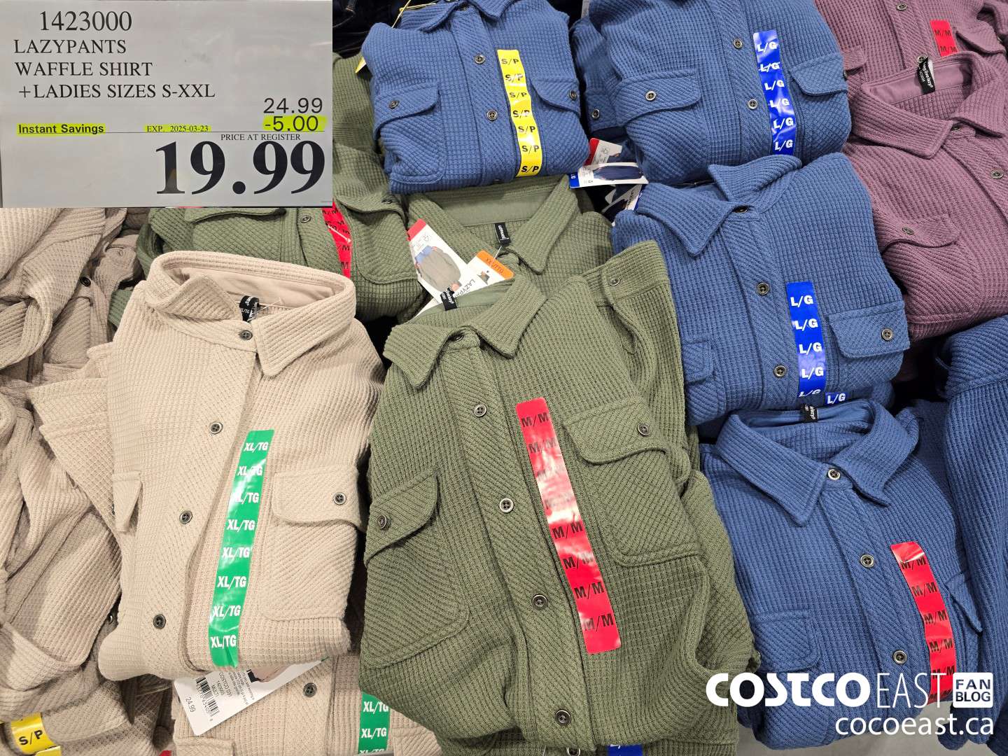 1423000 LAZYPANTS WAFFLE SHIRT +LADIES SIZES S-XXL ($5.00 INSTANT SAVINGS EXPIRES ON 2025-03-23) $19.99