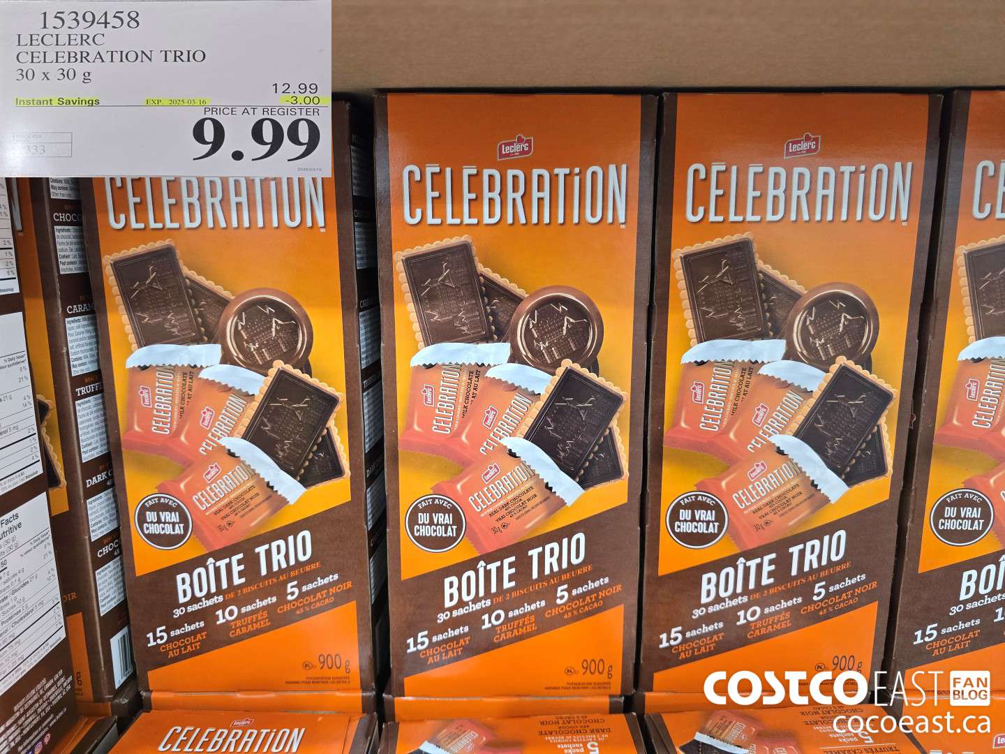 1539458 LECLERC CELEBRATION TRIO 30 x 30g ($3.00 INSTANT SAVINGS EXPIRES ON 2025-03-16) $9.99