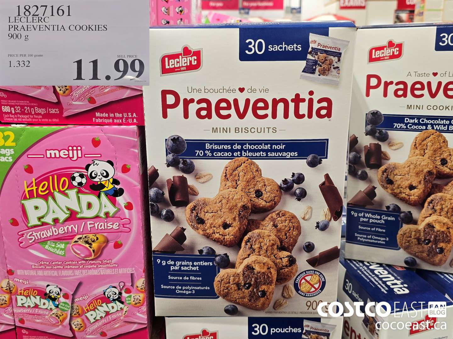 1827161 LECLERC PRAEVENTIA COOKIES 900 g $11.99
