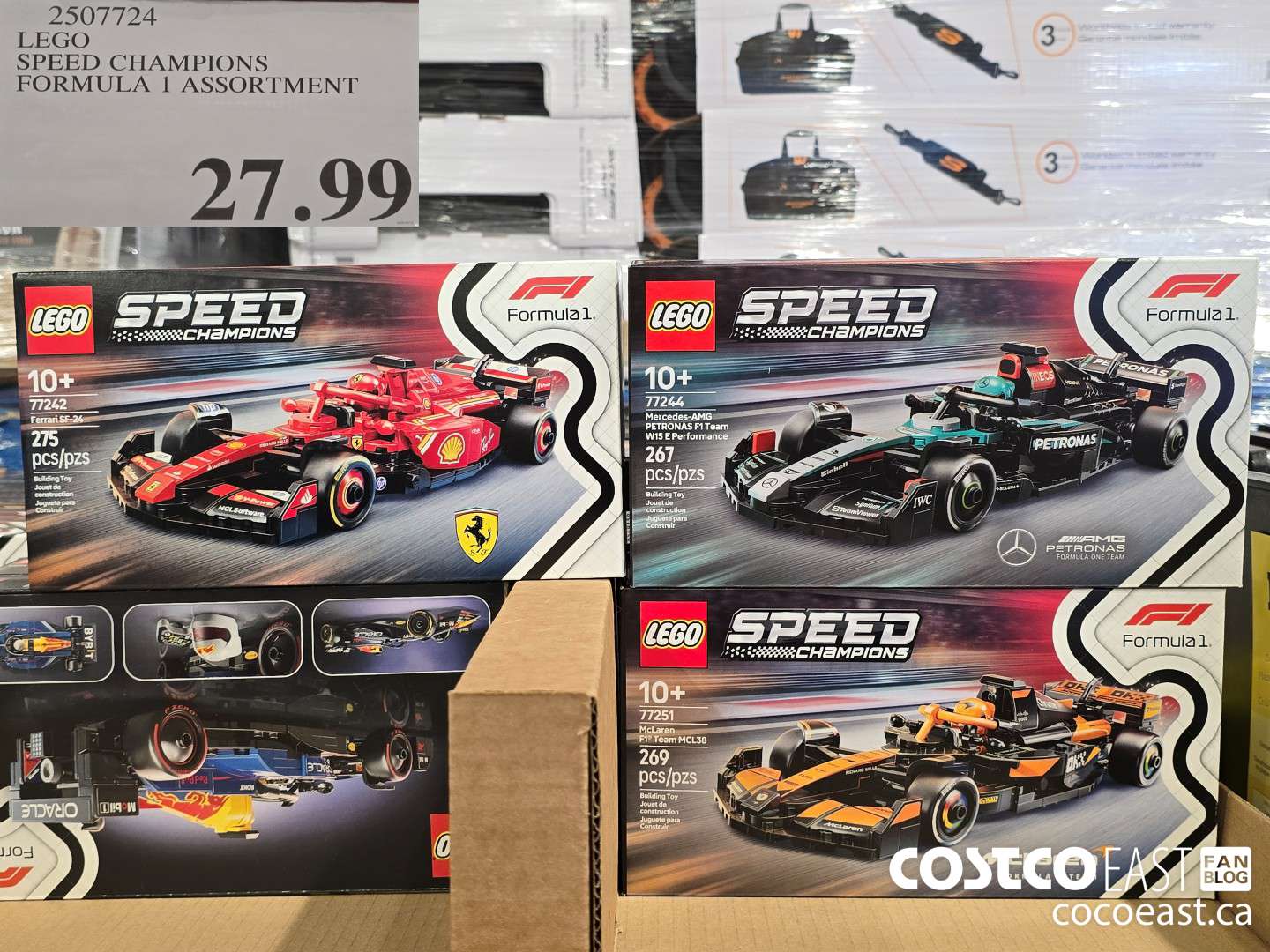 2507724 LEGO SPEED CHAMPIONS FORMULA 1 ASSORTMENT $27.99