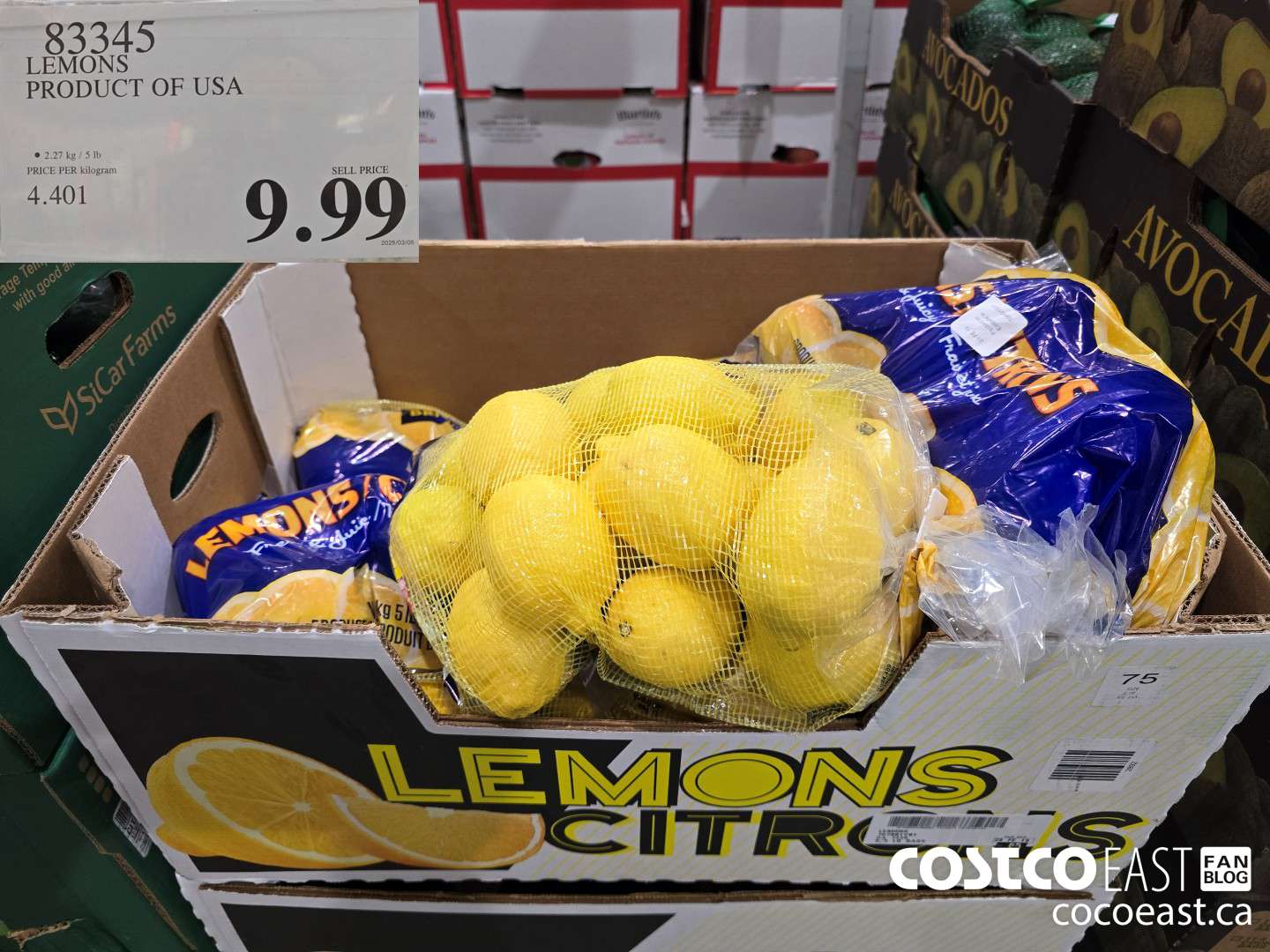 83345 LEMONS PRODUCT OF USA $9.99
