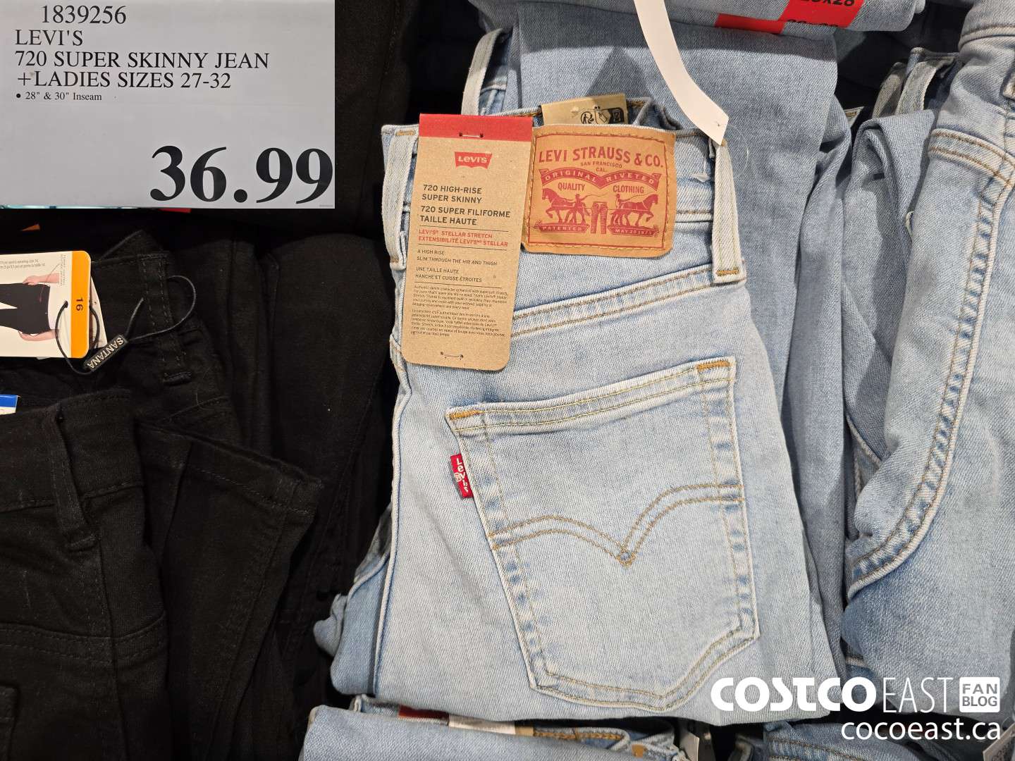 1839256 LEVIS 720 SUPER SKINNY JEAN +LADIES SIZES 27-32 $36.99