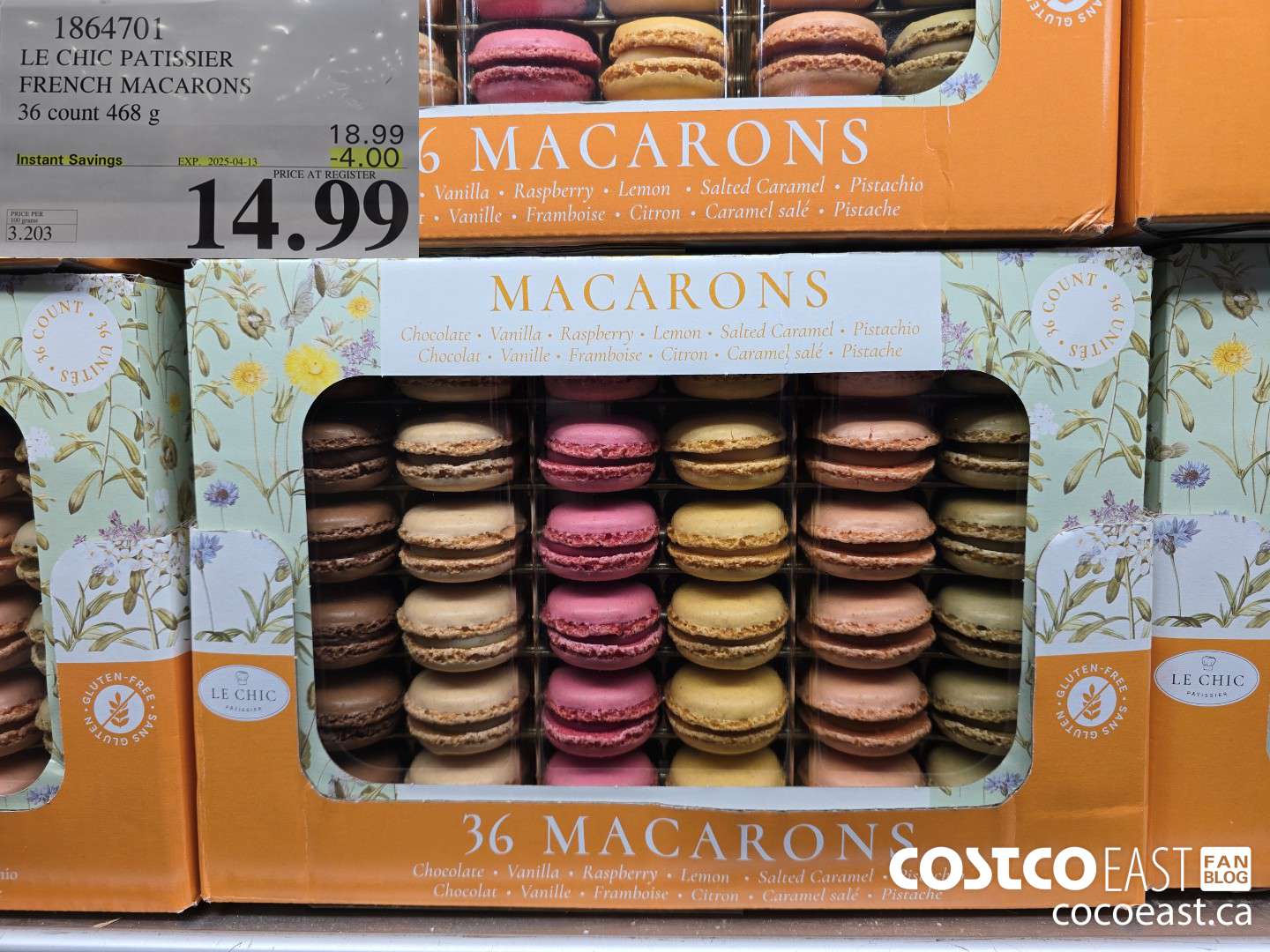 1864701 LE CHIC PATISSIER FRENCH MACARONS 36 count 468 g ($4.00 INSTANT SAVINGS EXPIRES ON 2025-04-13) $14.99