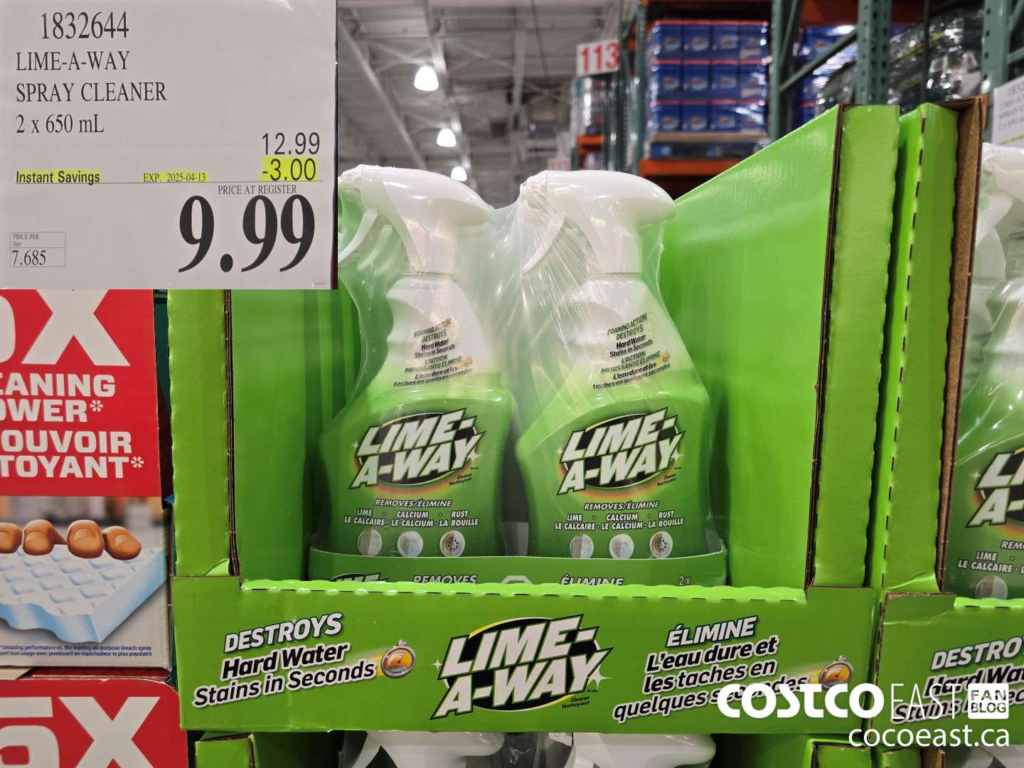 1832644 LIME-A-WAY SPRAY CLEANER 2 x 650 mL ($3.00 INSTANT SAVINGS EXPIRES ON 2025-04-13) $9.99