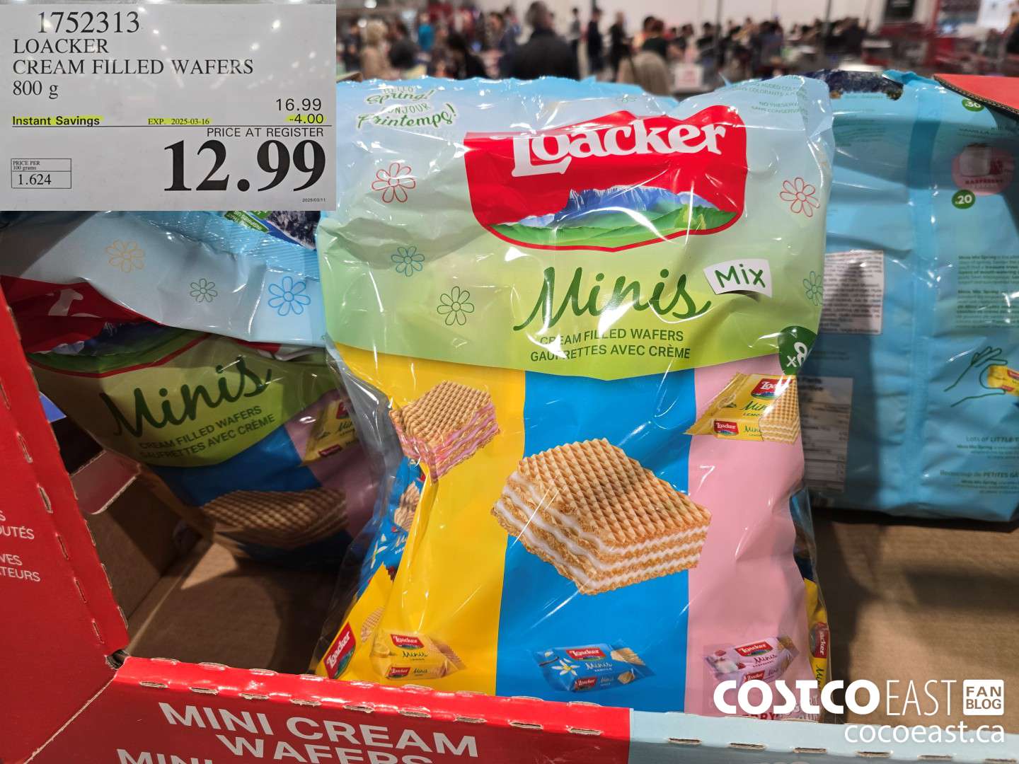 1752313 LOACKER CREAM FILLED WAFERS 800 G ($4.00 INSTANT SAVINGS EXPIRES ON 2025-03-16) $12.99