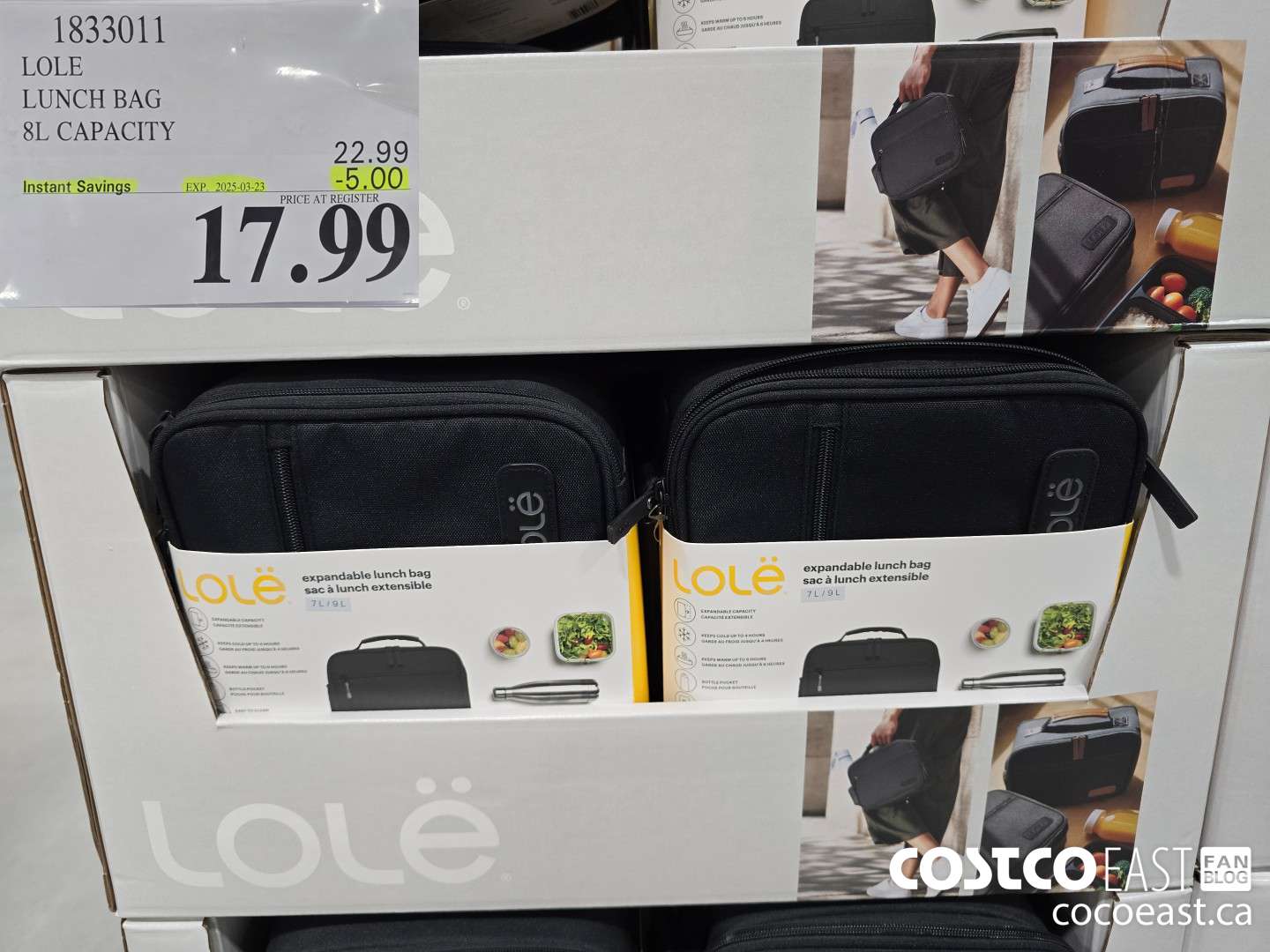 1833011 LOLE LUNCH BAG 8L CAPACITY ($5.00 INSTANT SAVINGS EXPIRES ON 2025-03-23) $17.99