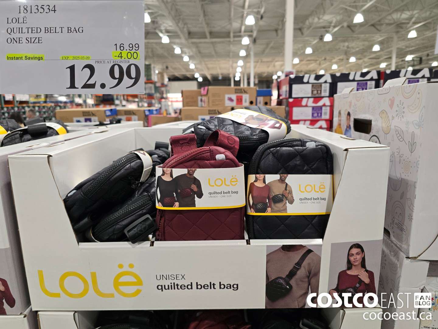 1813534 LOLE QUILTED BELT BAG ONE SIZE ($4.00 INSTANT SAVINGS EXPIRES ON 2025-03-09) $12.99