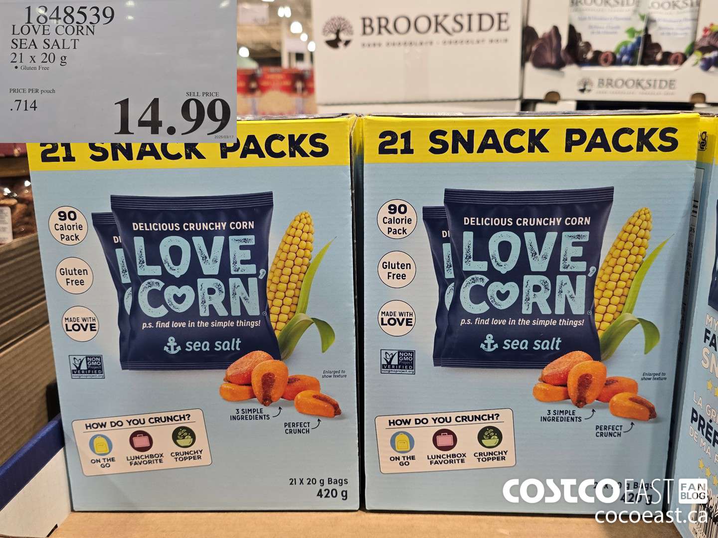 1848539 LOVE CORN SEA SALT 21 x 20 g $14.99