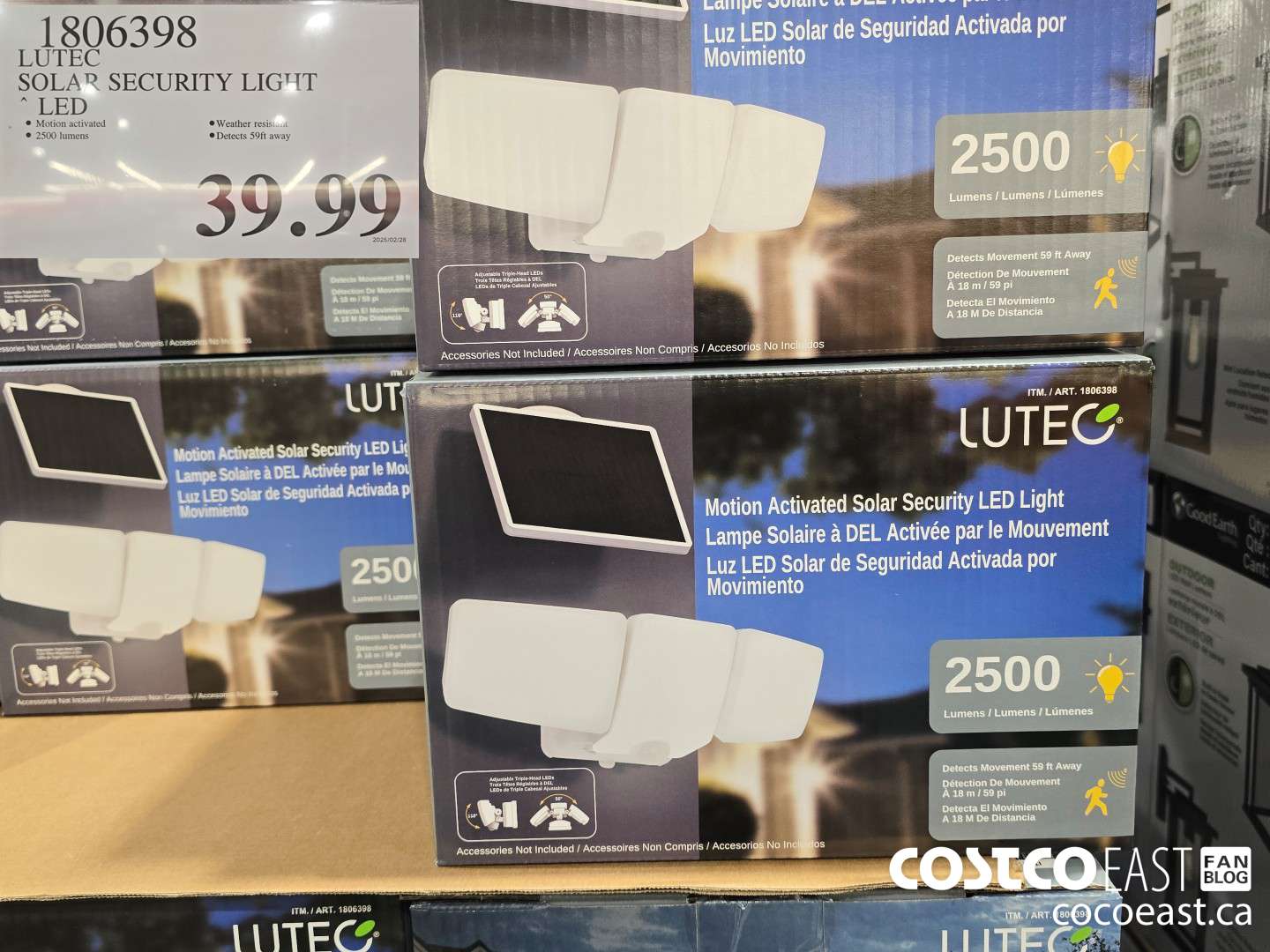 1806398 LUTEC SOLAR SECURITY LIGHT LED $39.99