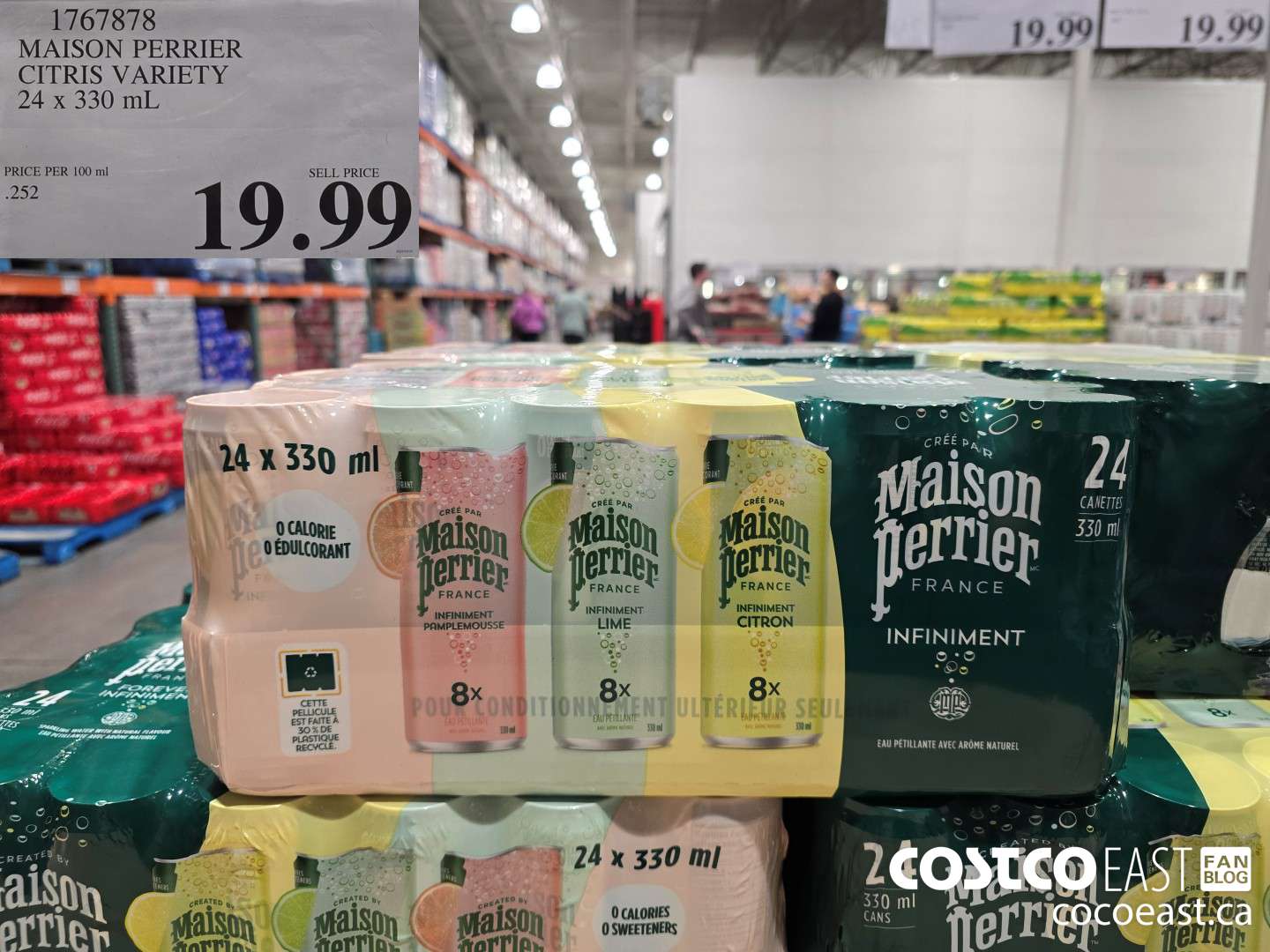 1767878 MAISON PERRIER CITRIS VARIETY 24 x 330 mL $19.99