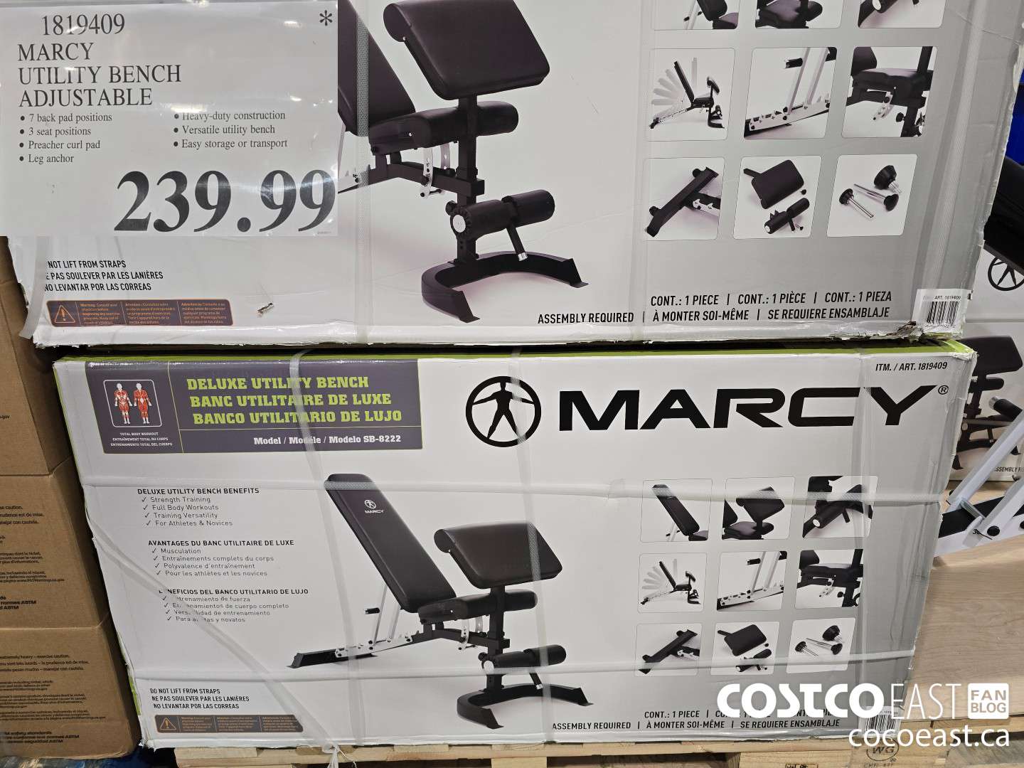 1819409 MARCY UTILITY BENCH ADJUSTABLE $239.99