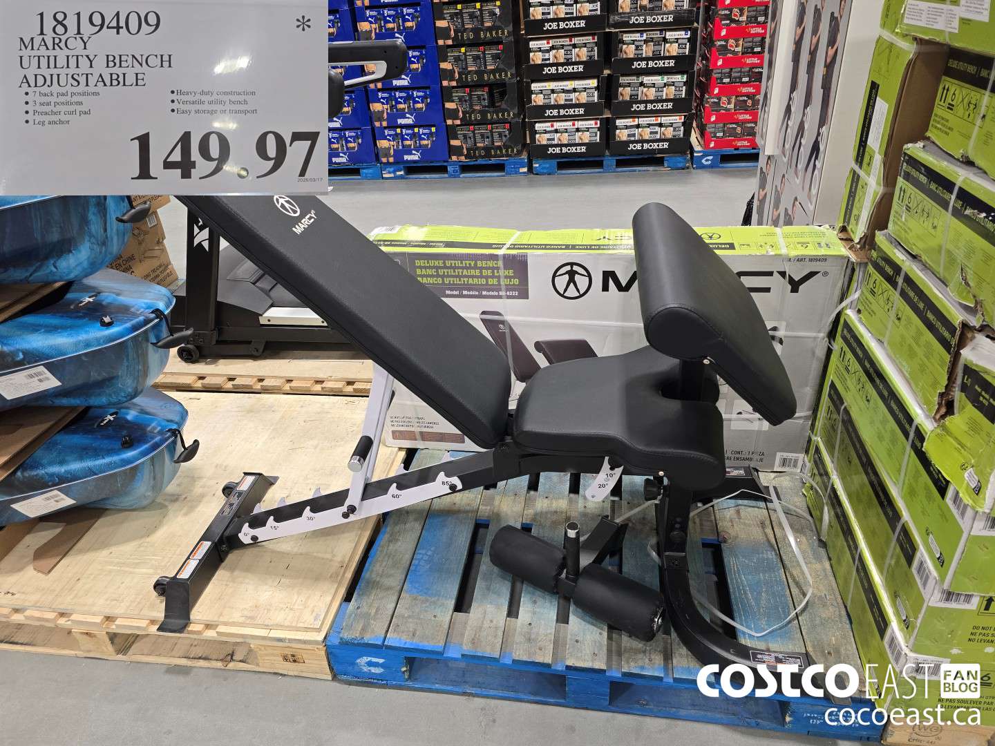 1819409 MARCY UTILITY BENCH ADJUSTABLE $149.97