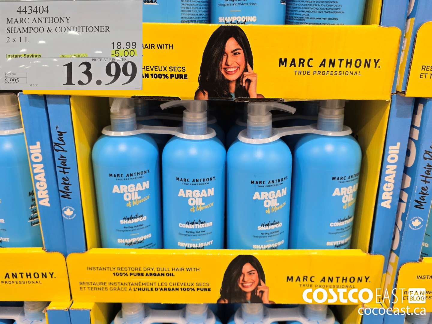 443404 MARC ANTHONY SHAMPOO & CONDITIONER 2 X 1L ($5.00 INSTANT SAVINGS EXPIRES ON 2025-03-30) $13.99