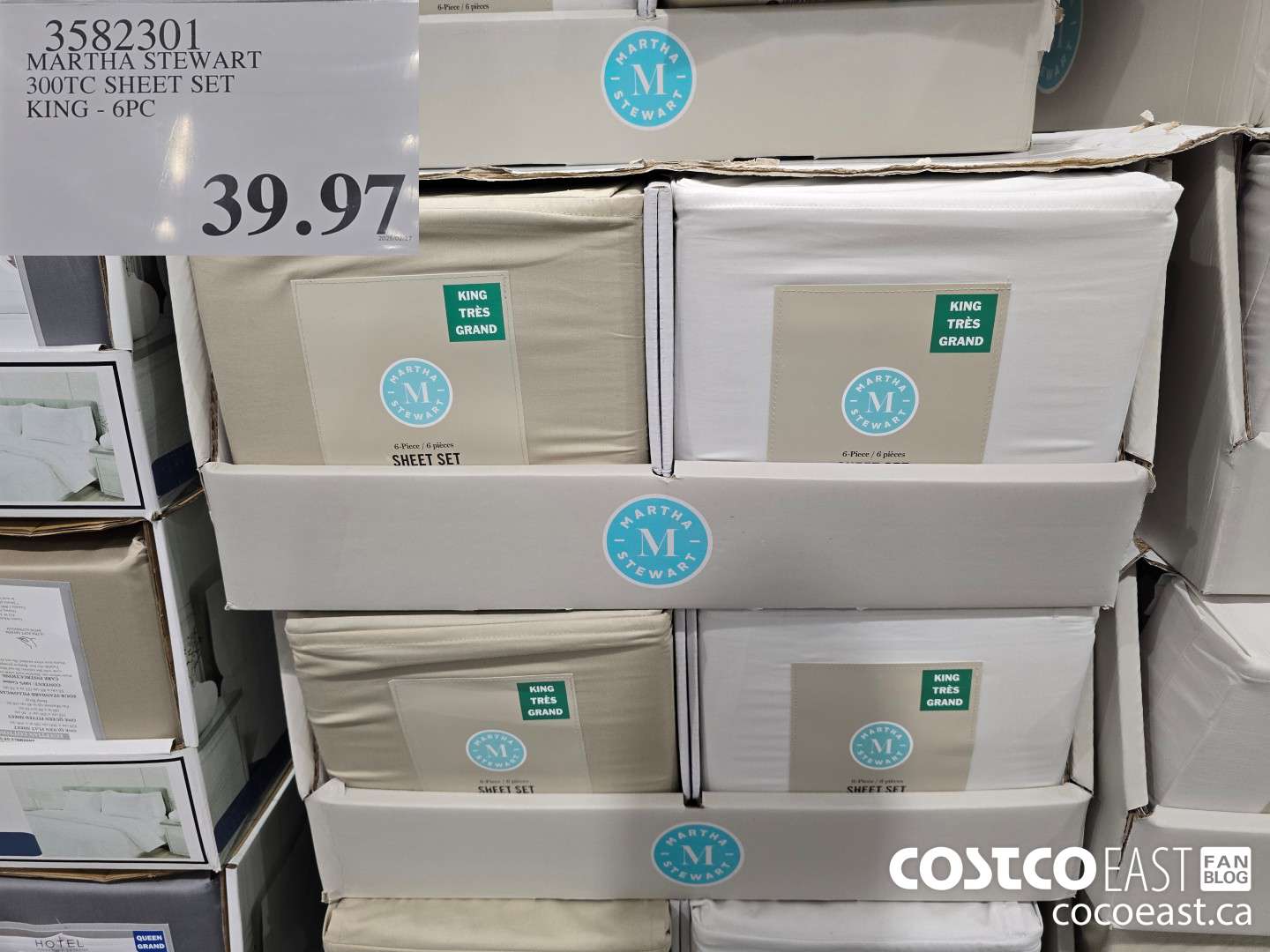 3582301 MARTHA STEWART 300TC SHEET SET KING - 6PC $39.97