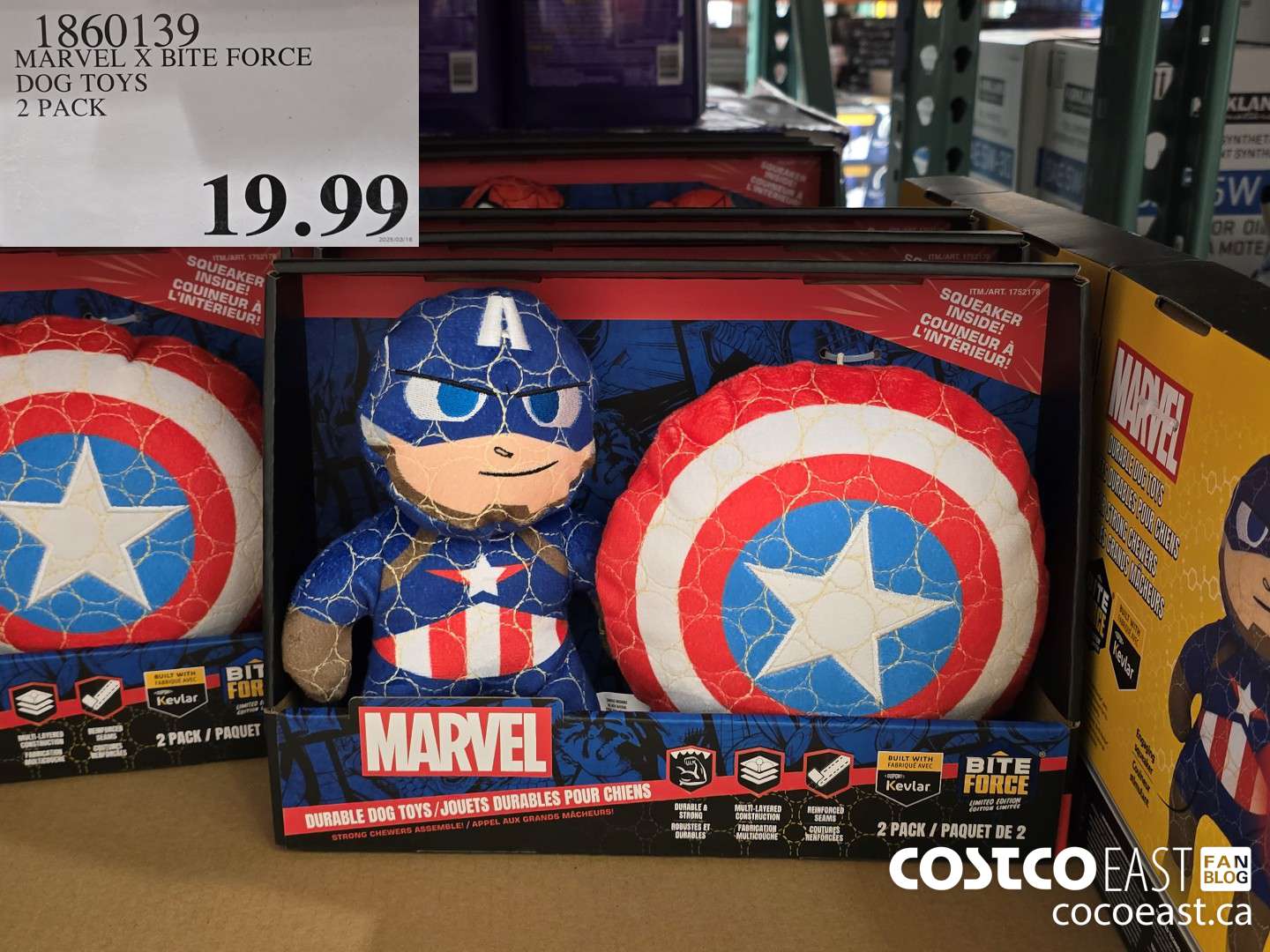 1860139 MARVEL X BITE FORCE DOG TOYS 2 PACK $19.99