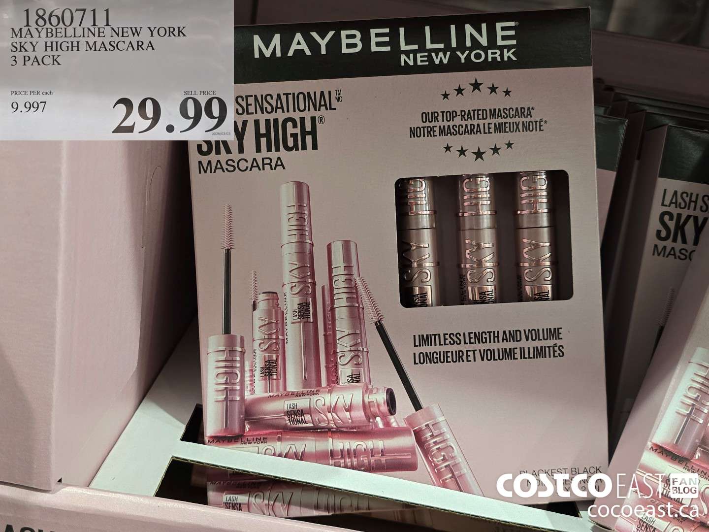 1860711 MAYBELLINE NEW YORK SKY HIGH MASCARA 3 PACK $29.99