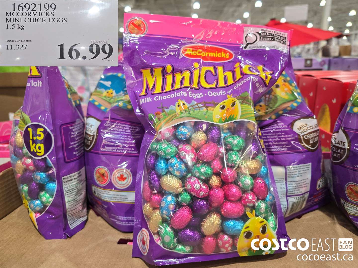 1692199 MCCORMICKS MINI CHICK EGGS 1.5KG $16.99
