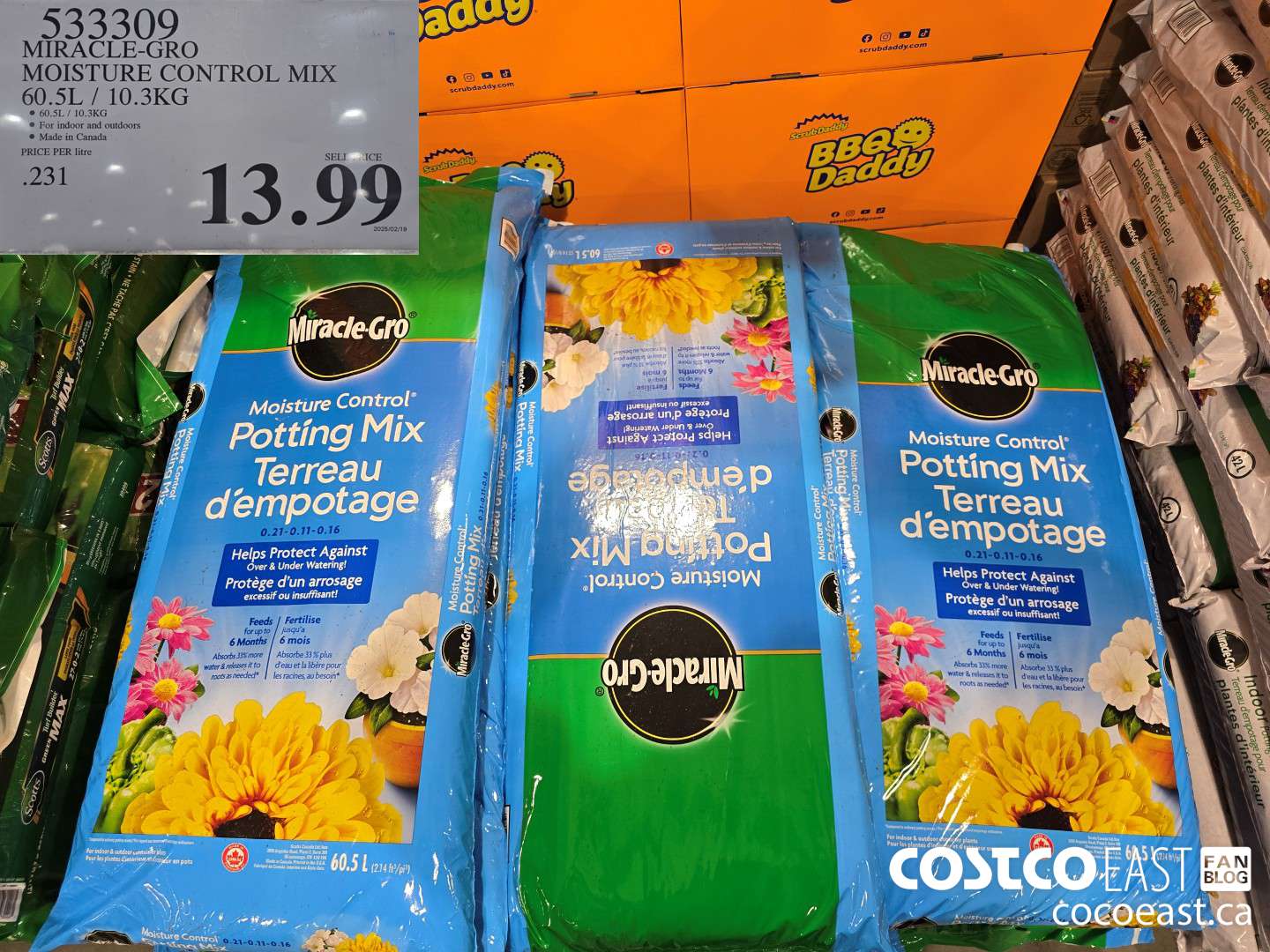 533309 MIRACLE-GRO MOISTURE CONTROL MIX 60L / 10.3 KG $13.99