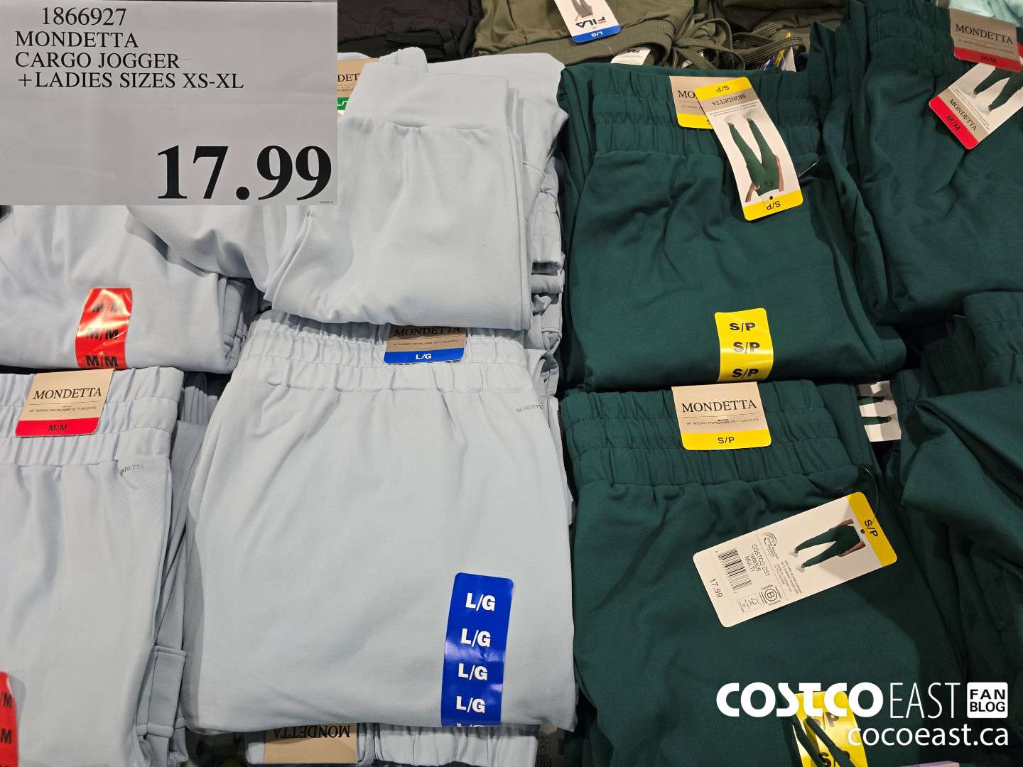 1866927 MONDETTA CARGO JOGGER +LADIES SIZES XS-XL $17.99