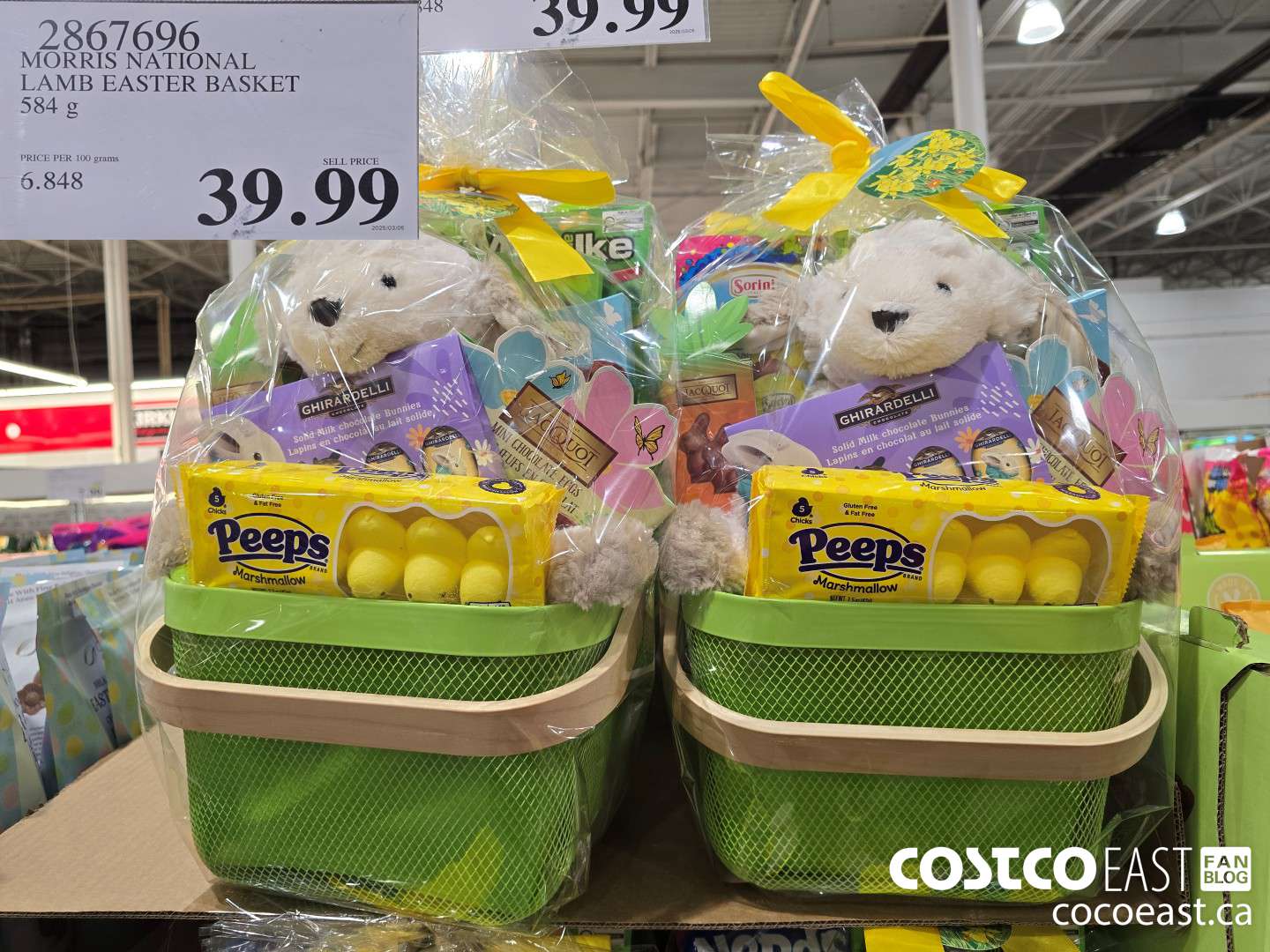 2867696 MORRIS NATIONAL LAMB EASTER BASKET 584 g $39.99